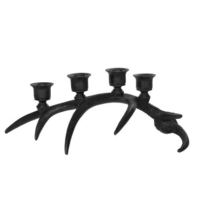 ljusstake-renhorn-svart