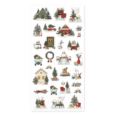pappersservett-julmotiv-vit-chic-antique