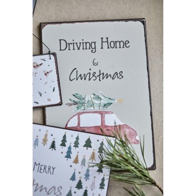 metallskylt-med-juligt-motiv-driving-home-for-christmas