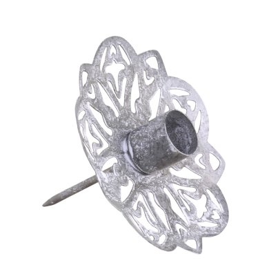 Kronljushållare Spjut, Ø11,5 x H9 cm, antik zink - Chic Antique