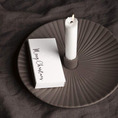 Tändsticksask God Jul, L12 cm, vit - Storefactory