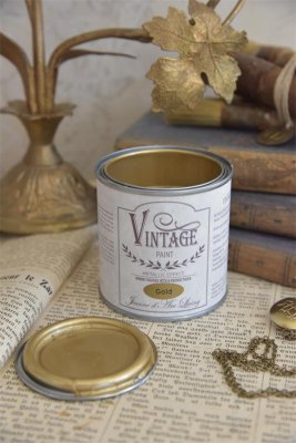 Guld metallic-färg, 200 ml - Vintage Paint